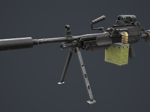 FN MINIMI MK3 762mm Modèle 3D