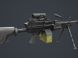 FN MINIMI MK3 762mm 3D Model