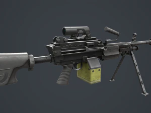 FN MINIMI MK3 762mm 3D Model