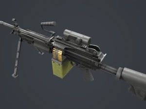 FN MINIMI MK3 762mm 3D Model
