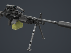 FN MINIMI MK3 762mm 3D Model