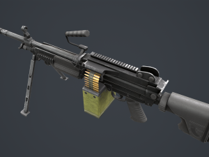 FN MINIMI MK3 762mm 3D Model