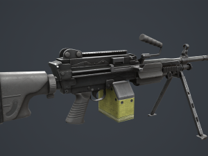 FN MINIMI MK3 762mm 3D Model