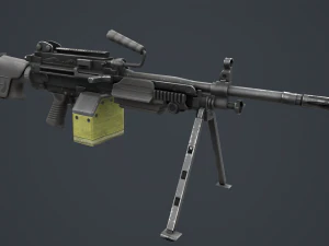FN MINIMI MK3 762mm 3D Model