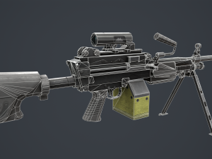 FN MINIMI MK3 762mm 3D Model