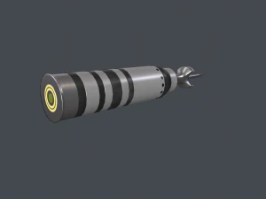 Tank modern shell 120mm APFSDS 3D Model