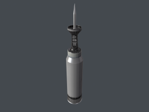 Tank modern shell 120mm APFSDS 3Dモデル