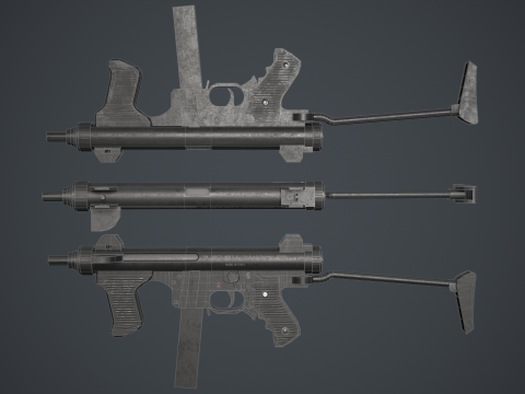 Beretta M12S 3D Model