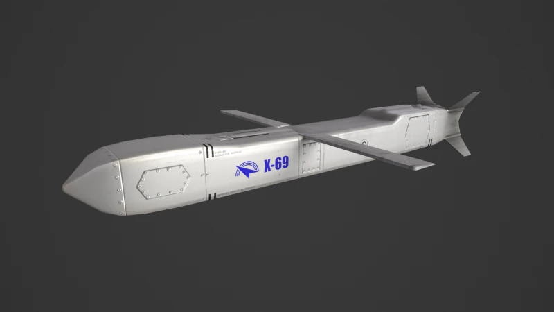 X-69 Cruise Missile 3D Model .c4d .max .obj .3ds .fbx .stl .blend 