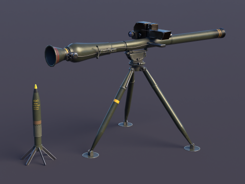 Breda Folgore 80 ATGM Italy 3D-Modell