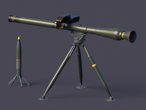 Breda Folgore 80 ATGM Italy 3D-Modell