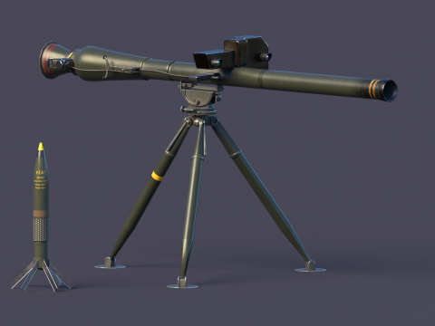 Breda Folgore 80 ATGM Italy 3D-Modell