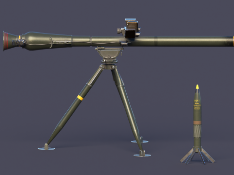 Breda Folgore 80 ATGM Italy 3D-Modell
