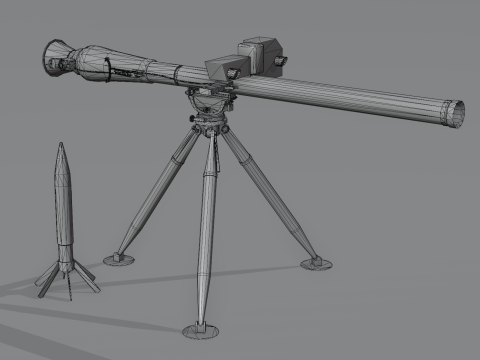 Breda Folgore 80 ATGM Italy 3D-Modell
