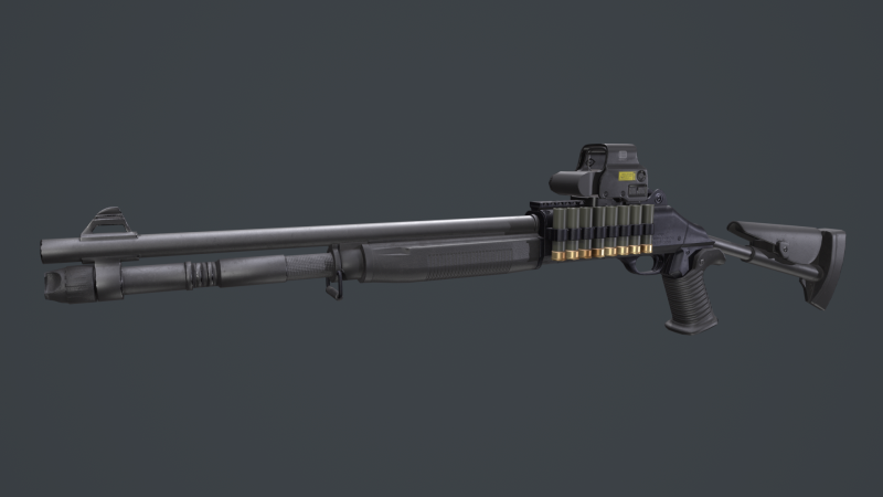 Benelli m4 super 90 3D 模型 .c4d .max .obj .3ds .fbx .stl .blend 