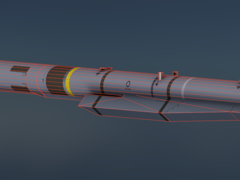 Meteor AA Missile 3D Model