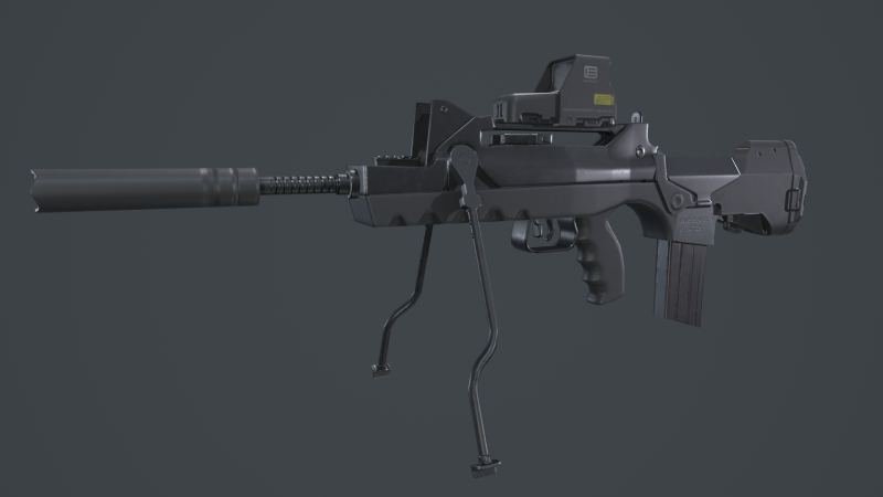 FAMAS G2 Valoris Eotech 552 Scope 3D Model .c4d .max .obj .3ds .fbx .stl .blend