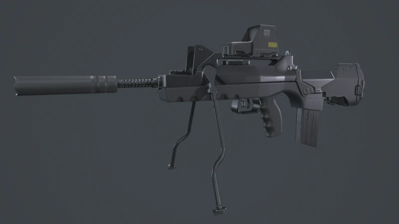 FAMAS G2 Valoris Eotech 552 Scope 3D Model .c4d .max .obj .3ds .fbx .stl .blend 