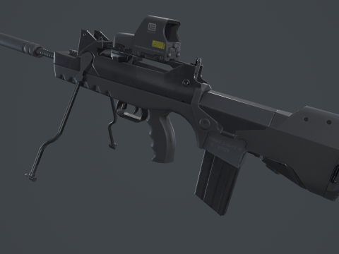 FAMAS G2 Valoris Eotech 552 Scope 3D Model