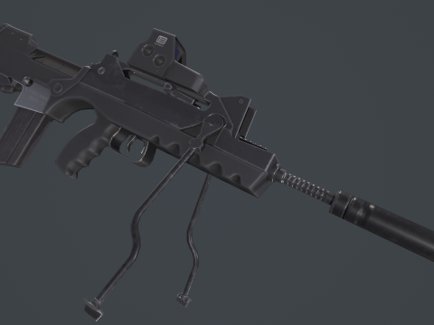 FAMAS G2 Valoris Eotech 552 Scope 3D Model