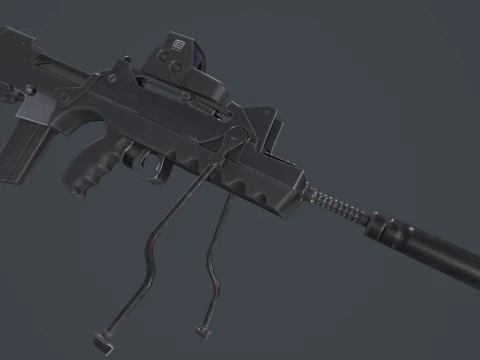 FAMAS G2 Valoris Eotech 552 Scope 3D Model