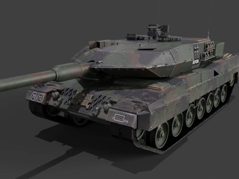Leopard 2A6M Pack 3D Model