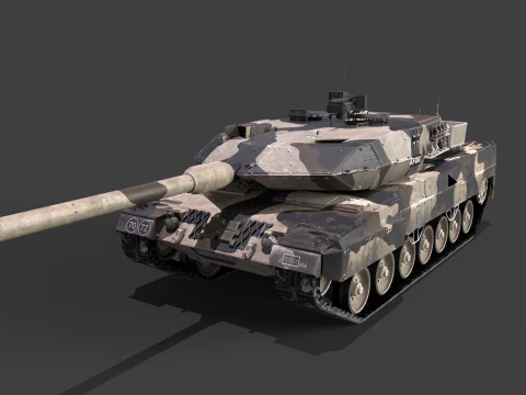 Leopard 2A6M Pack 3D Model