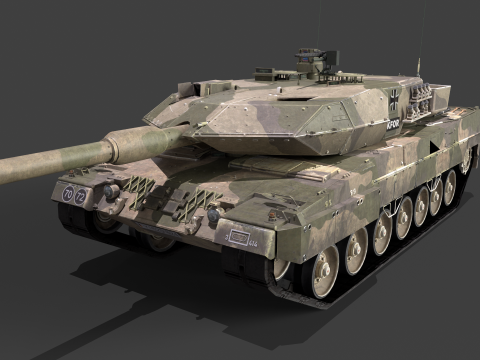 Leopard 2A6M Pack Modello 3D