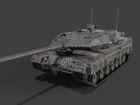 Leopard 2A6M Pack Modello 3D