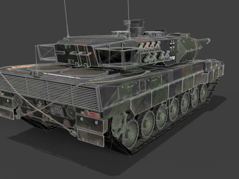Leopard 2A6M Pack 3D Model