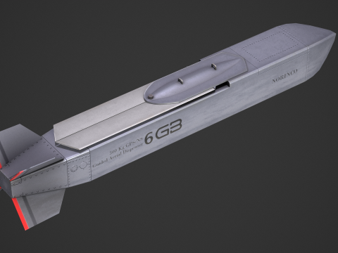 GB6 500kg Cruise Missile China Tianlei-1-2 3D Model