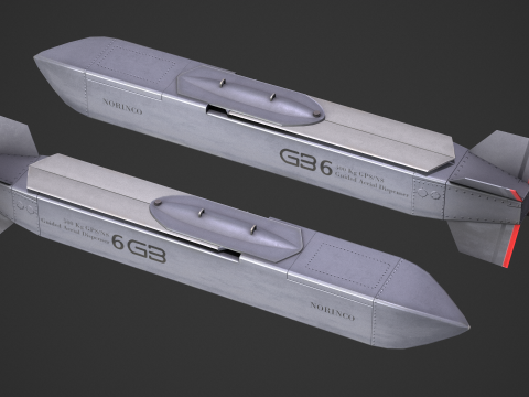 GB6 500kg Cruise Missile China Tianlei-1-2 3D Model
