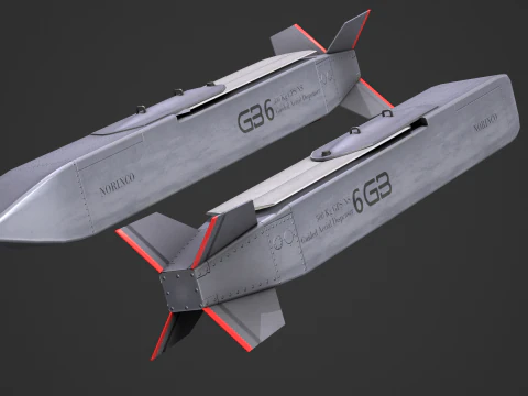 GB6 500kg Cruise Missile China Tianlei-1-2 3D Model
