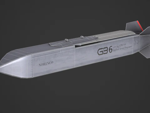 GB6 500kg Cruise Missile China Tianlei-1-2 3D Model