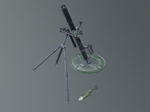 M224 60mm mortar 3Dモデル
