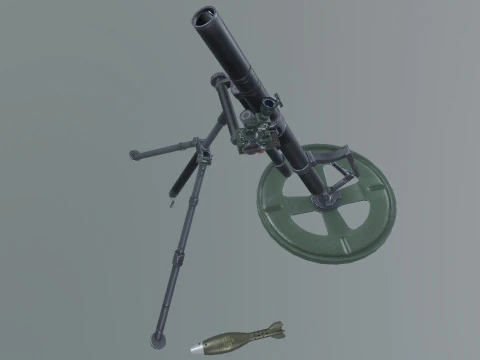 M224 60mm mortar 3D Model