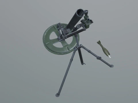 M224 60mm mortar 3D Model