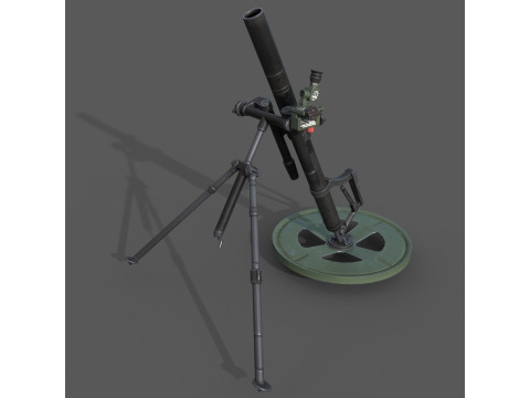 M224 60mm mortar 3D Модель