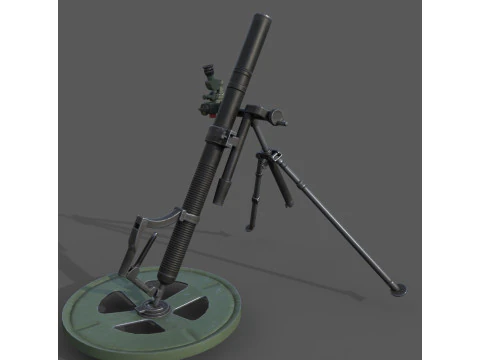 M224 60mm mortar 3D Model