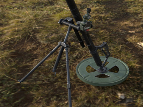 M224 60mm mortar 3D Модель