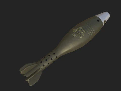 M224 60mm mortar 3D Model