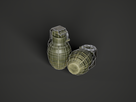 Китайская ручная граната Тип 86п 3D Модель