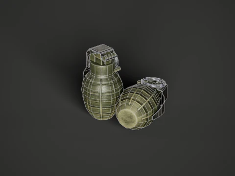 Type 86p China Hand Grenade 3D Model