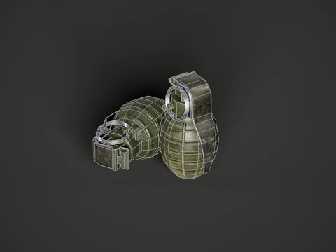 Type 86p China Hand Grenade 3D Model