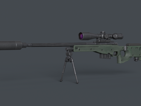 AWP &mdash; винтовка L115A3 Accuracy International 3D Модель