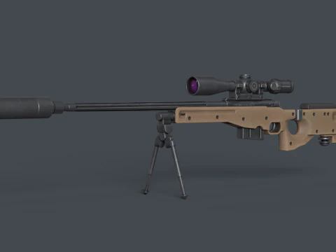 AWP - L115A3 Accuracy International Rifle 3D Model