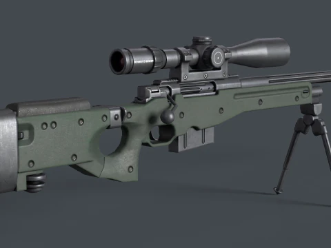 AWP - L115A3 Accuracy International Rifle 3D Model