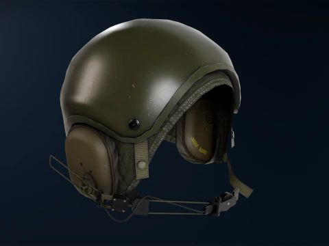CI9-89-EVO - Savaş Aracı İtalya Mürettebat Kaskı düşük poli 3D Model