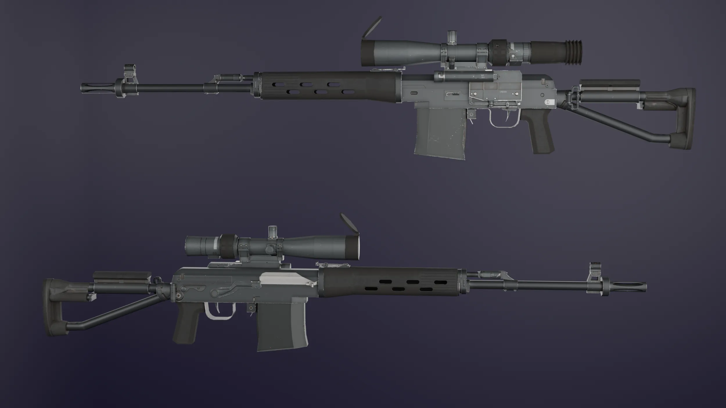 SVD-K and SVD-S pack 3D Model .c4d .max .obj .3ds .fbx .stl .blend 
