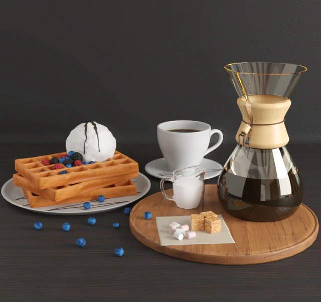 food set 001 3D Model .c4d .max .obj .3ds .fbx .stl .blend 